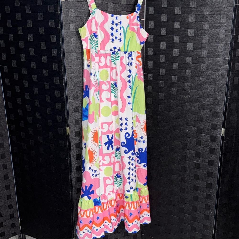 Colorful Patterned Maxi Dress